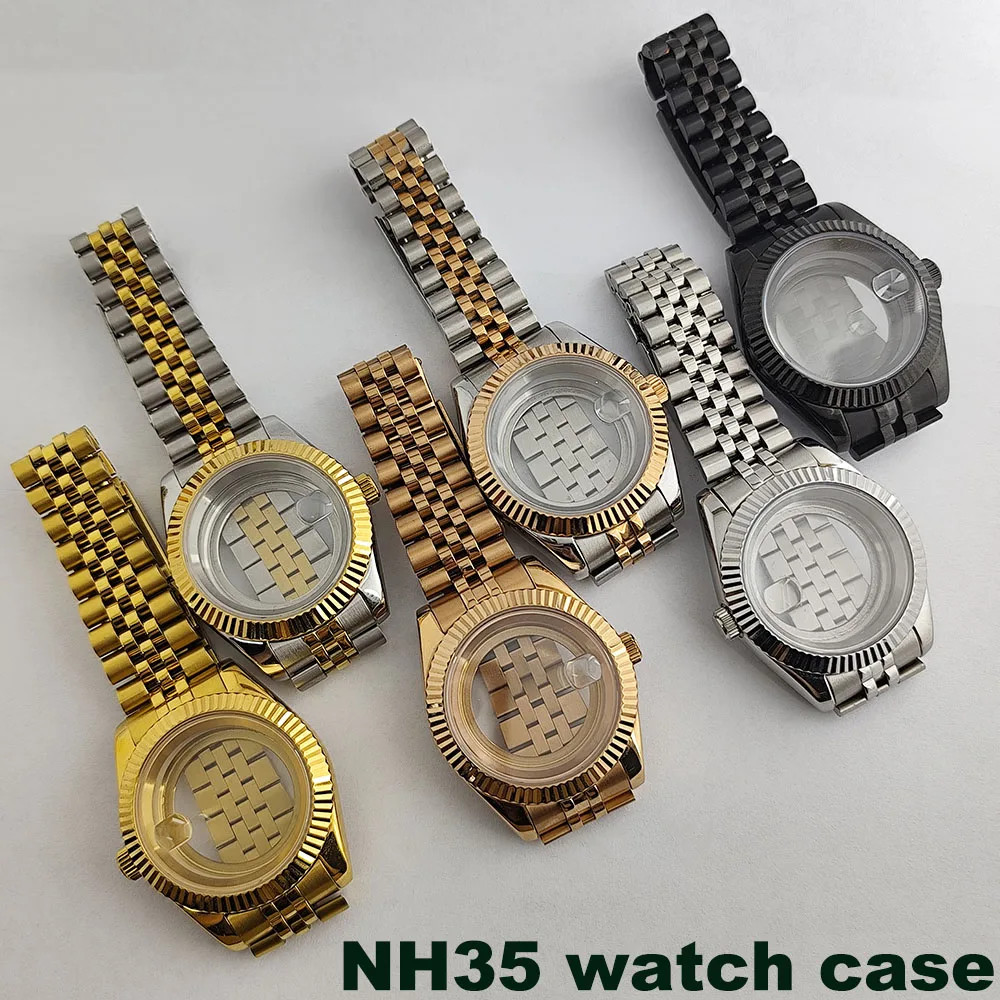 

Роскошный мужской корпус часов 36 мм 40 мм, детали ремешка, сапфировое стекло для Nh35 Nh36 Nh34/38, механизм 28,5 мм, циферблат