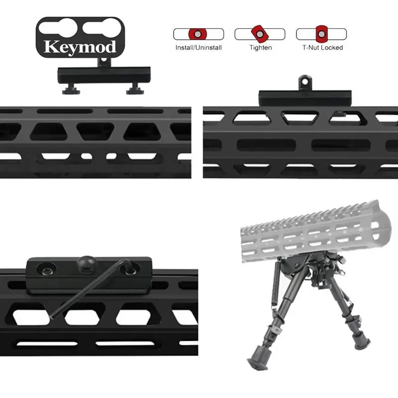 M-Lok Hand Stand Adapter Bracket Tactical Footstand Conversion MLOK for Harris-type Bipods Traditional Rails Keymod System 1x - view 4
