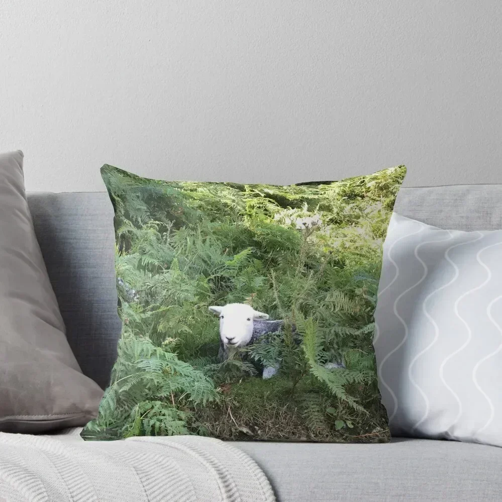 

Herdy sheep in the ferns in the lake district Throw Pillow Marble Cushion Cover Pillowcase Cushion pillow