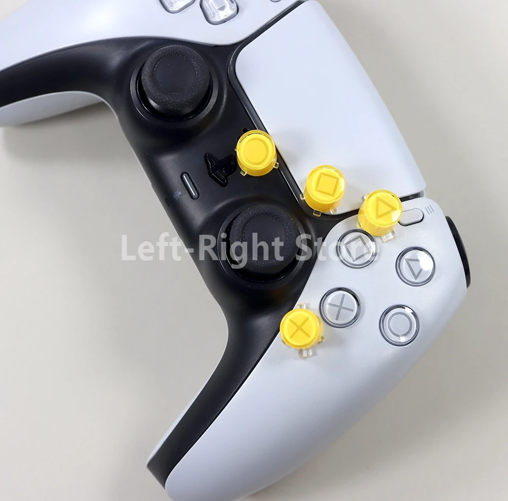 2sets For PlayStation 5 PS5 V1 V2 V3 Controller Replacement Plastic Crystal ABXY Buttons D Pad Driection Key Kit