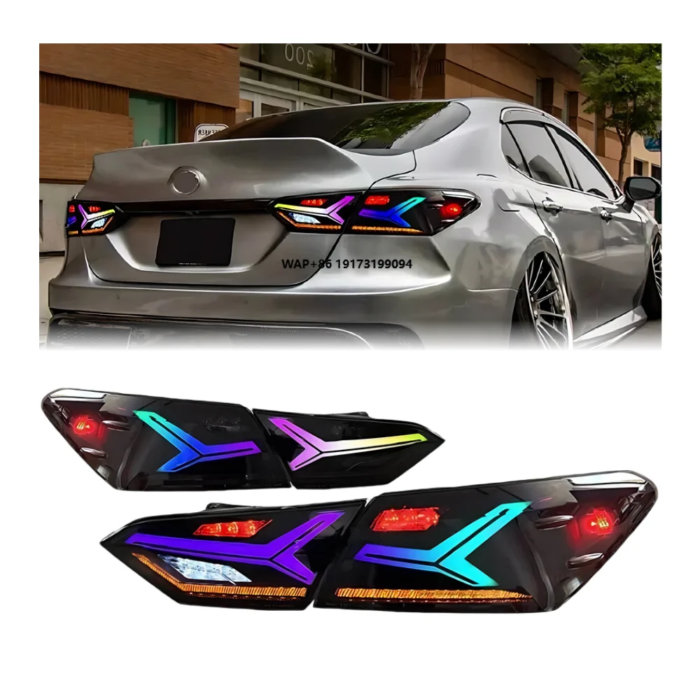 

Camry 8th RGB 2018-2023 Car LED Tail Light Auto Fog DRL Brake Turn Signal Lamp Plug and Play Automotive Accessories