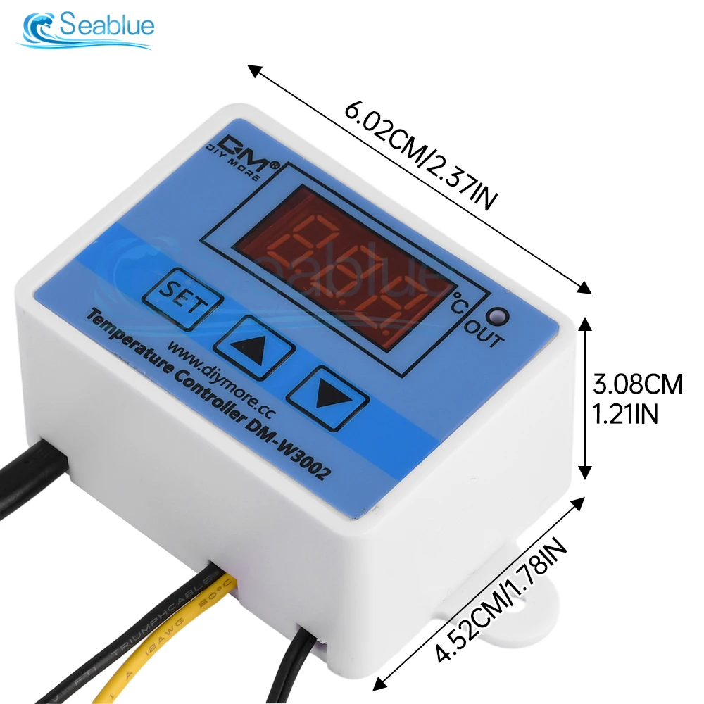 W3002 cyfrowy regulator temperatury termometr przełącznik termostatu termoregulator mikrokomputerowy DC 12V 24V AC 110-220V