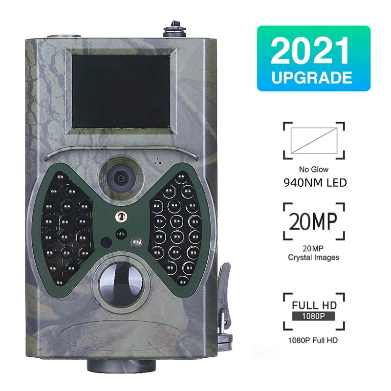 Outdoor 20MP Trail Game Camera Night Vision 940nm IR LEDs IP66 Waterproof Monitor for Scouting Hunting Wildlife Observation