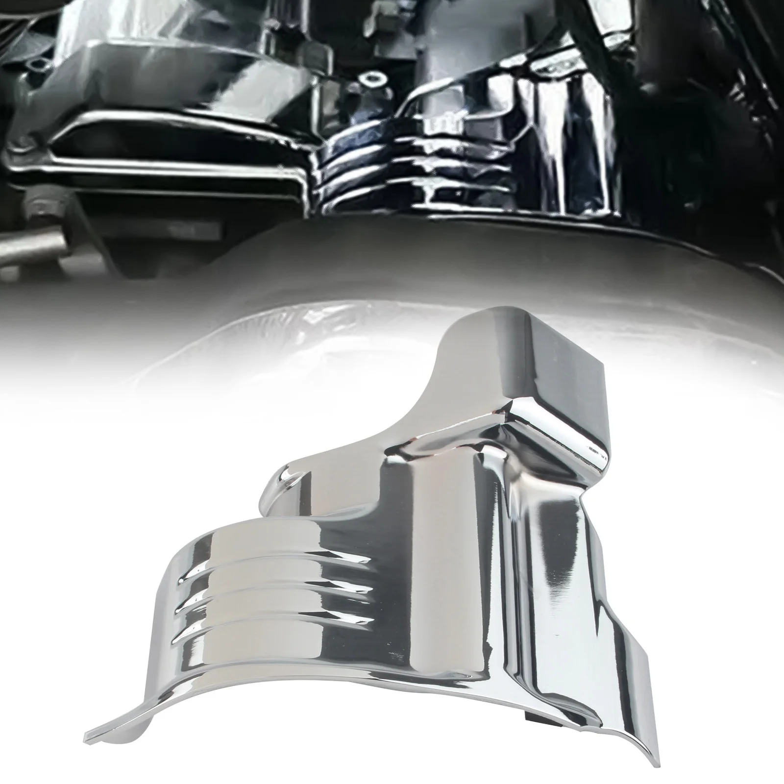 

For Harley Davidson Electra Glides Road Glides Road Kings 2009-2016 Chrome Motorcycle Starter Mount Engine Cover Protector Guard