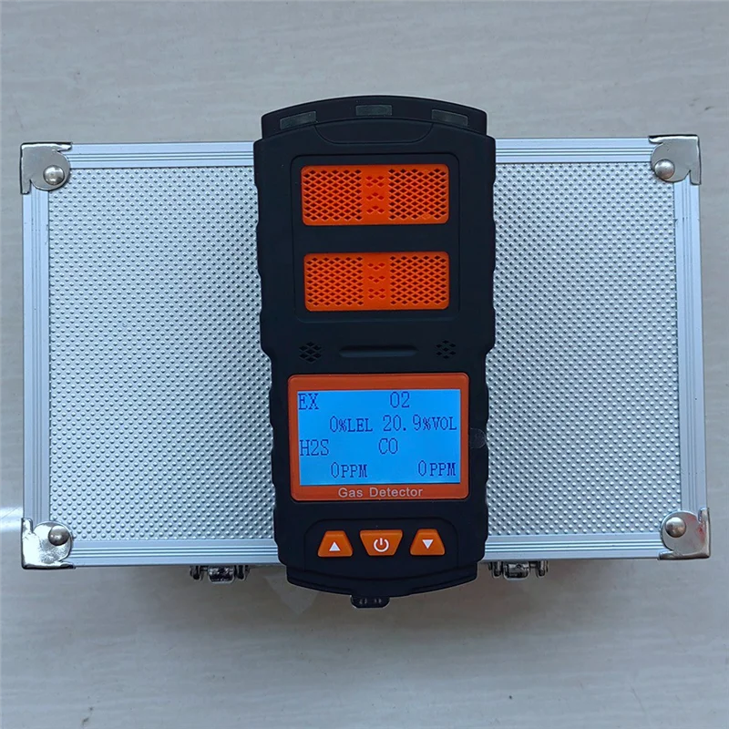 4 In 1 Air Monitor, Rechargeable Detector Air Quality Tester, High Accuracy Sound Light Vibration Alarm LCD Display