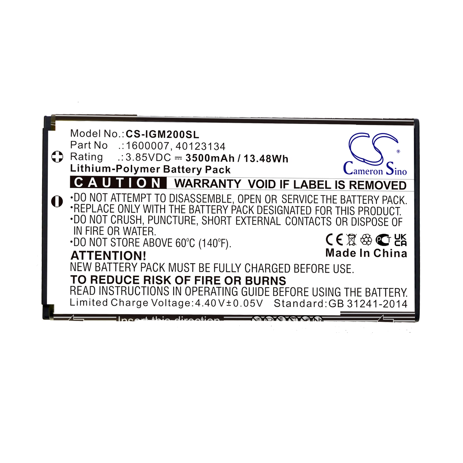 Li-Polymer Hotspot Battery for Inseego, 3.85V, 3500mAh, Compatible Models: 5G Mifi M2000, 5G Mifi M2100, M2000, M2100, M3000