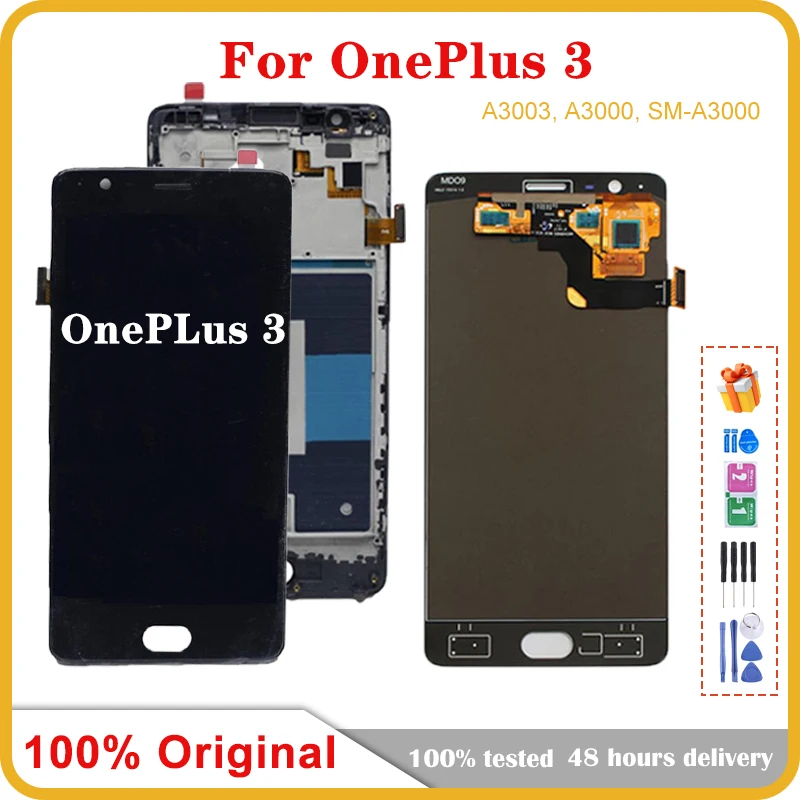 

5.5'' AMOLED For OnePlus 3 Mobile Phone LCD Screen Display assembly Touch Screen LCD Panel Replacement