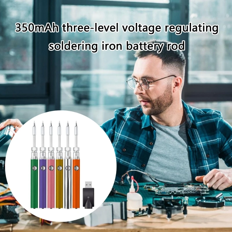 Lightweight 350mAh Soldering Iron Battery Poles Welding Tool Suitable For Electronic Repairs & Model Making Enthusiasts 37JD