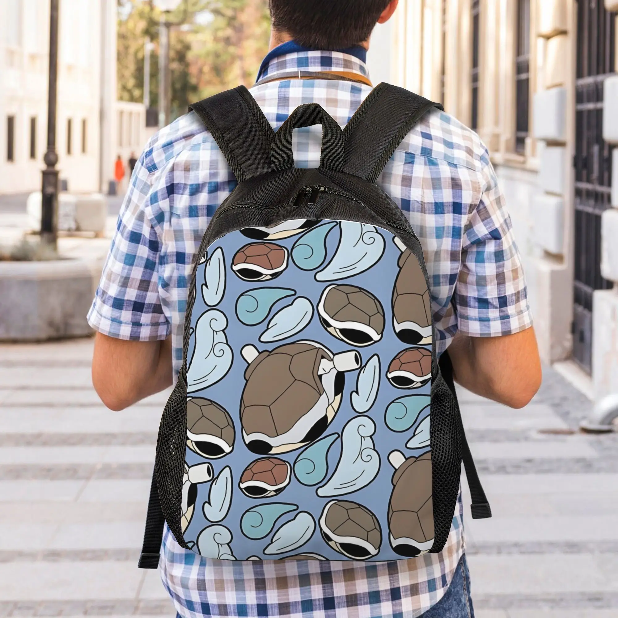 

Pokemon Backpack Back to school season Blastoise Shellfish Monster Collage Portable Backpack