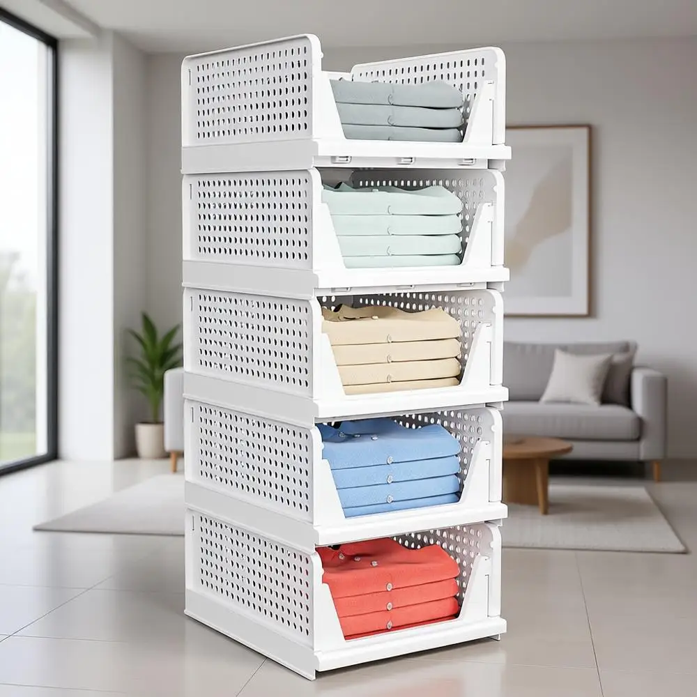 

Складные корзины для хранения в шкафу - многофункциональные и компактные органайзеры для гардеробов, тумб и хранения головных уборов, белые