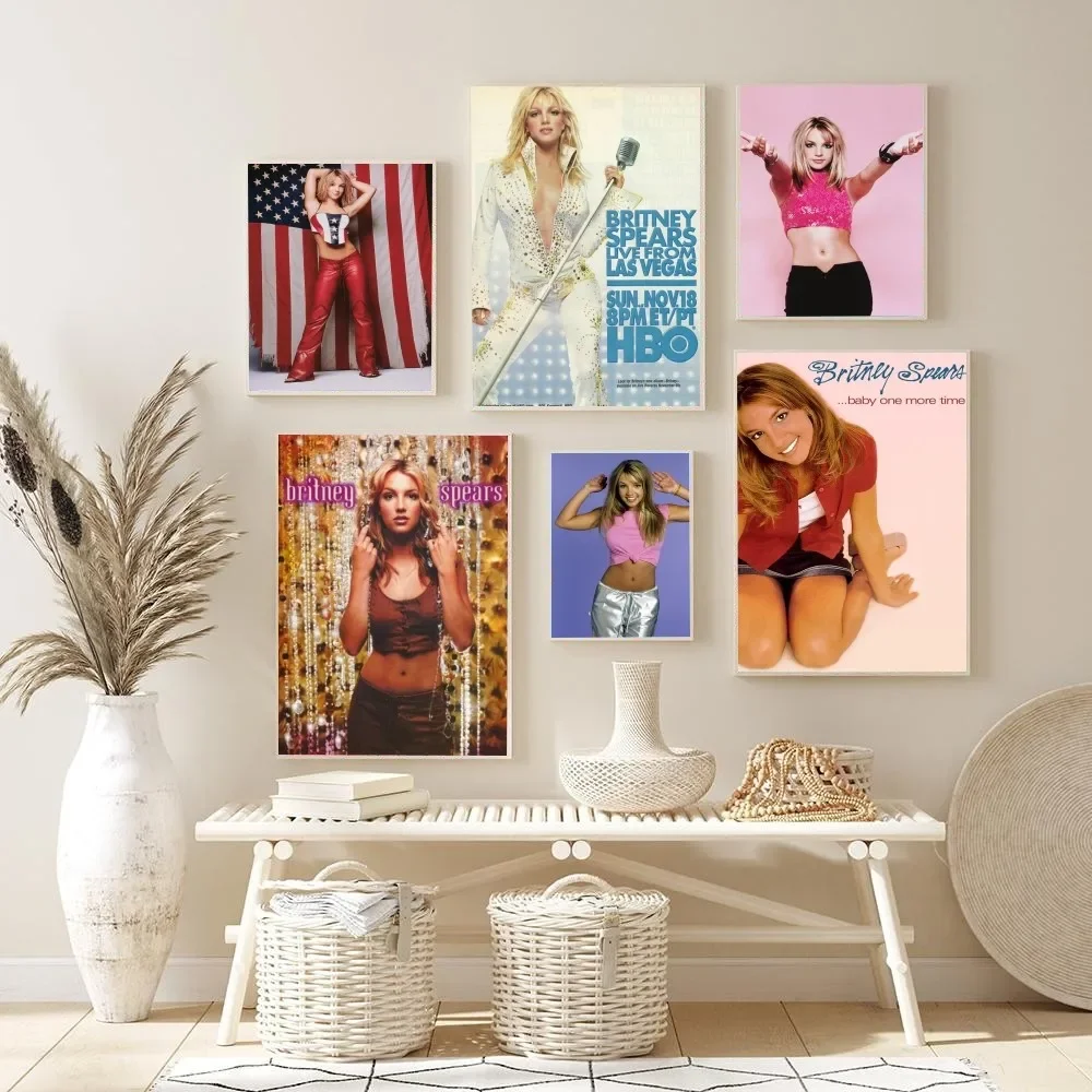 غطاء شخصيات المغنية بريتني سبيرز ، ملصق طباعة قماش عالي الدقة ، فن جداري ، المنزل ، غرفة المعيشة ، غرفة ، هدية ديكور #4