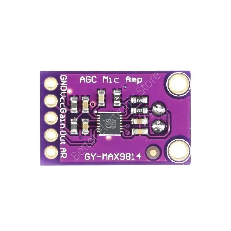 وحدة مضخم الميكروفون MAX9814 مع مضخم صوت منخفض الضوضاء AGC للميكروفون