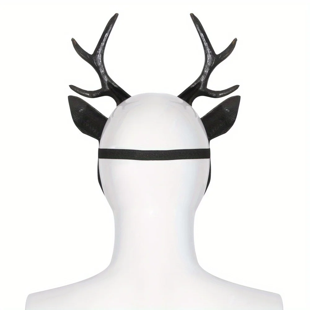 New PU Foam Deer Mask - Halloween & Christmas Animal-Themed Mask, Masquerade Party Costume Prop
