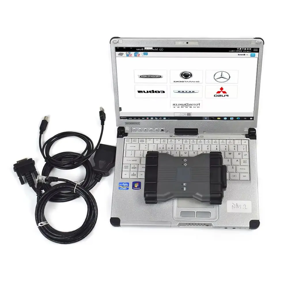 

C2 laptop MB STAR C6 DOIP wifi PK C4 C5 Multiplexer Connect C6 xentry das wis epc For benz car truck diagnostic scanner tool