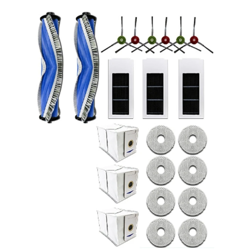 Pano de esfregão de escova lateral principal para Ecovacs T30PRO/T30MAX Acessórios Filtro Saco de pó