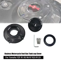 For Yamaha YZF R1 R3 R6 R7 R25 R125 2010-2023 2022 Keyless Motorcycle Fuel Gas Tank cap Cover