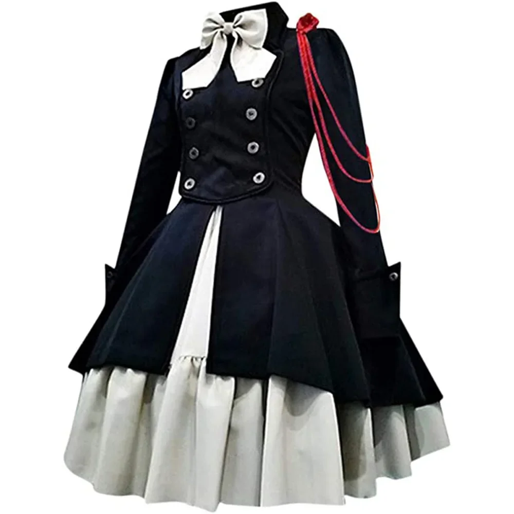 

Medieval Renaissance Steampunk Lolita Dress Elegant Bow Long Sleeve Ruffle Gothic Ball Gown Cosplay Princess Dress Party Outfit