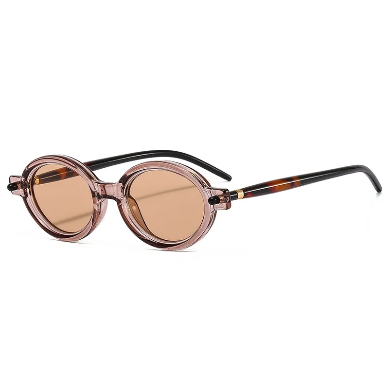 Gafas De Sol redondas Vintage para Hombre y mujer, lentes De Sol De diseñador De marca De lujo, UV400, ovaladas De alta calidad