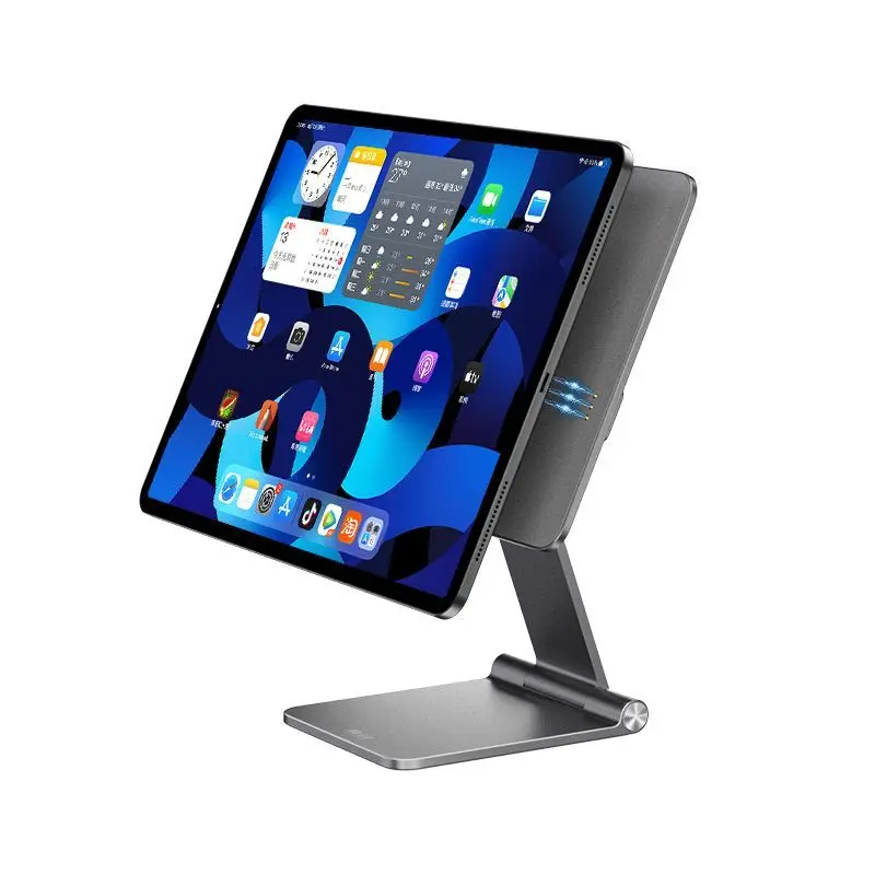 

Wireless charging tablet holder, floating magnetic suction rotating iPadair6 folding iPad touchpoint charging desktop