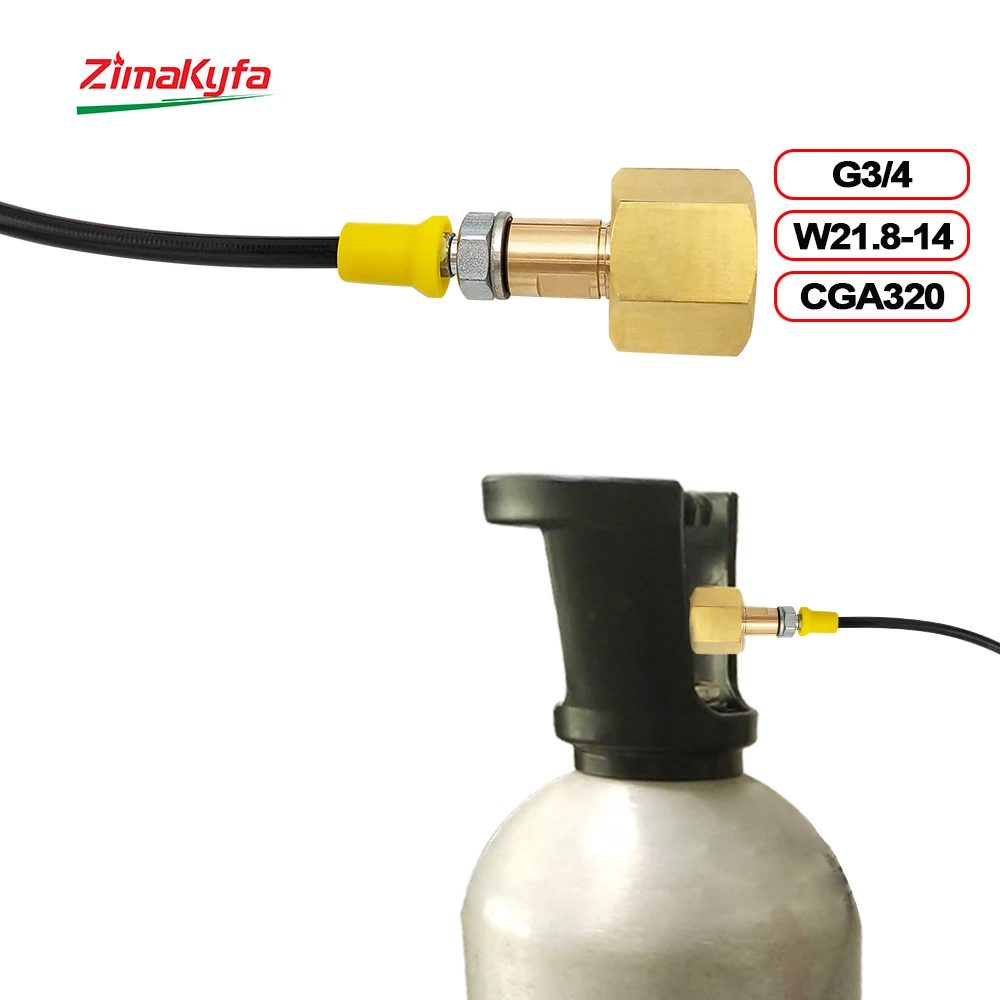 Imagem -06 - Kit de Mangueira para Co2 Externo Garrafa Tanque Quick Connect Soda Machine Maker Sodastream Duo Pico Art 90cm W21.814 Cga320 g3 4