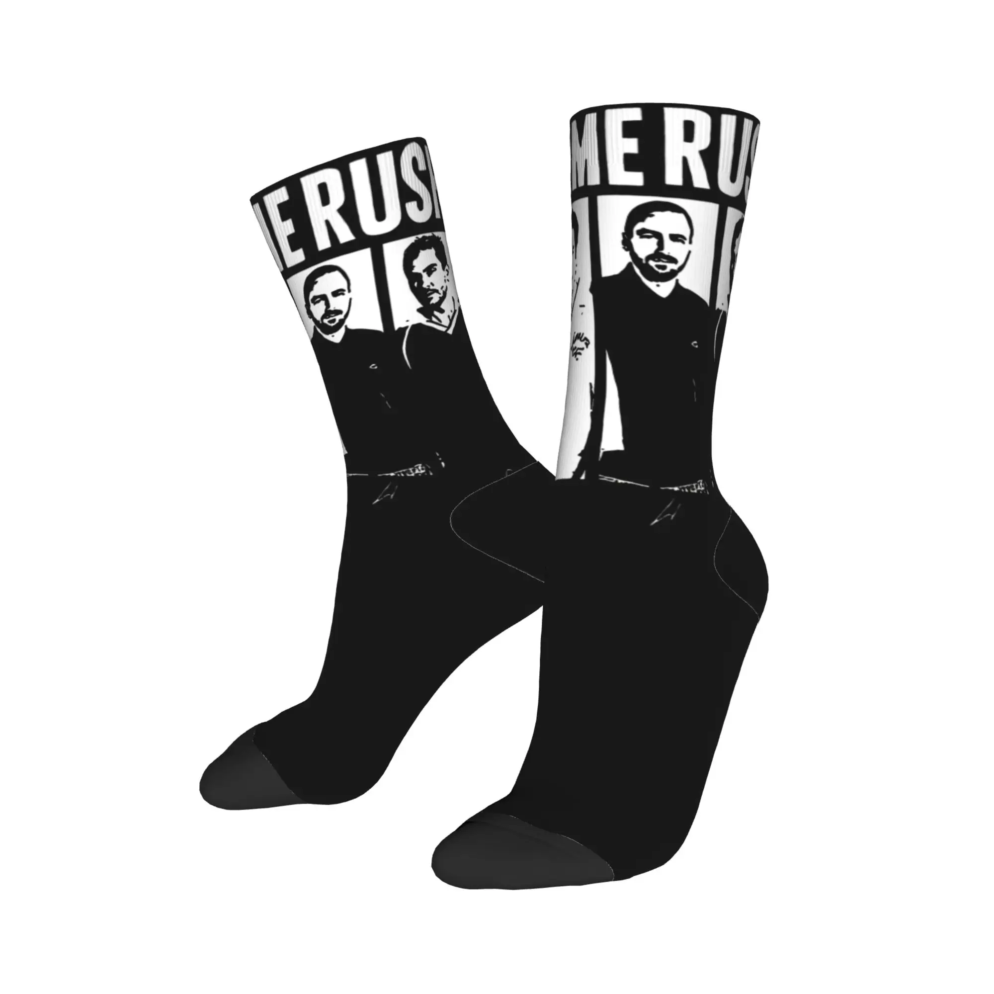 كبير الوقت الاندفاع الجوارب الخريف جوارب الموسيقار مضحك الرجال جوارب ناعمة متوسطة مطبوعة الدراجات مكافحة العرق الجوارب #3