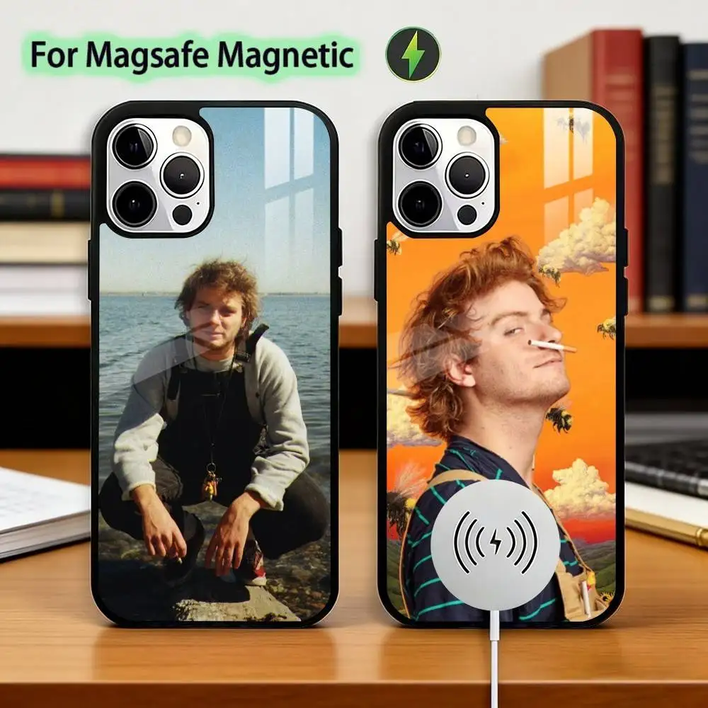 

Slacker Rock Mac Demarco Phone Case For iPhone17,16,15,14,13,12,11 Plus,Pro Magnetic For Magsafe Wireless Charging