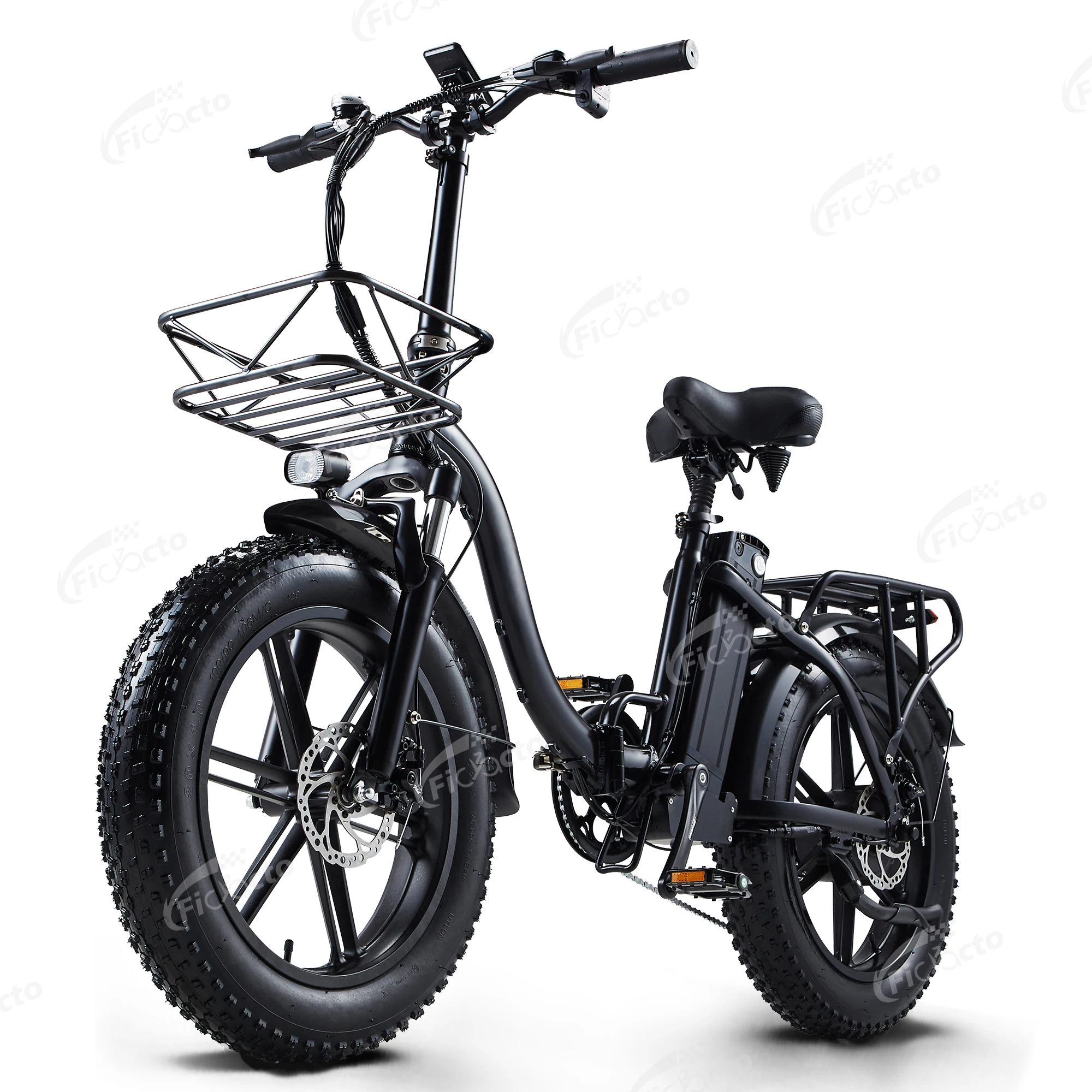 Klappbares Elektrofahrrad 48V 18AH Batterie City-E-Bike Vorder- und Rücklichter, Tretunterstütztes E-Bike für Erwachsene 25KM/H