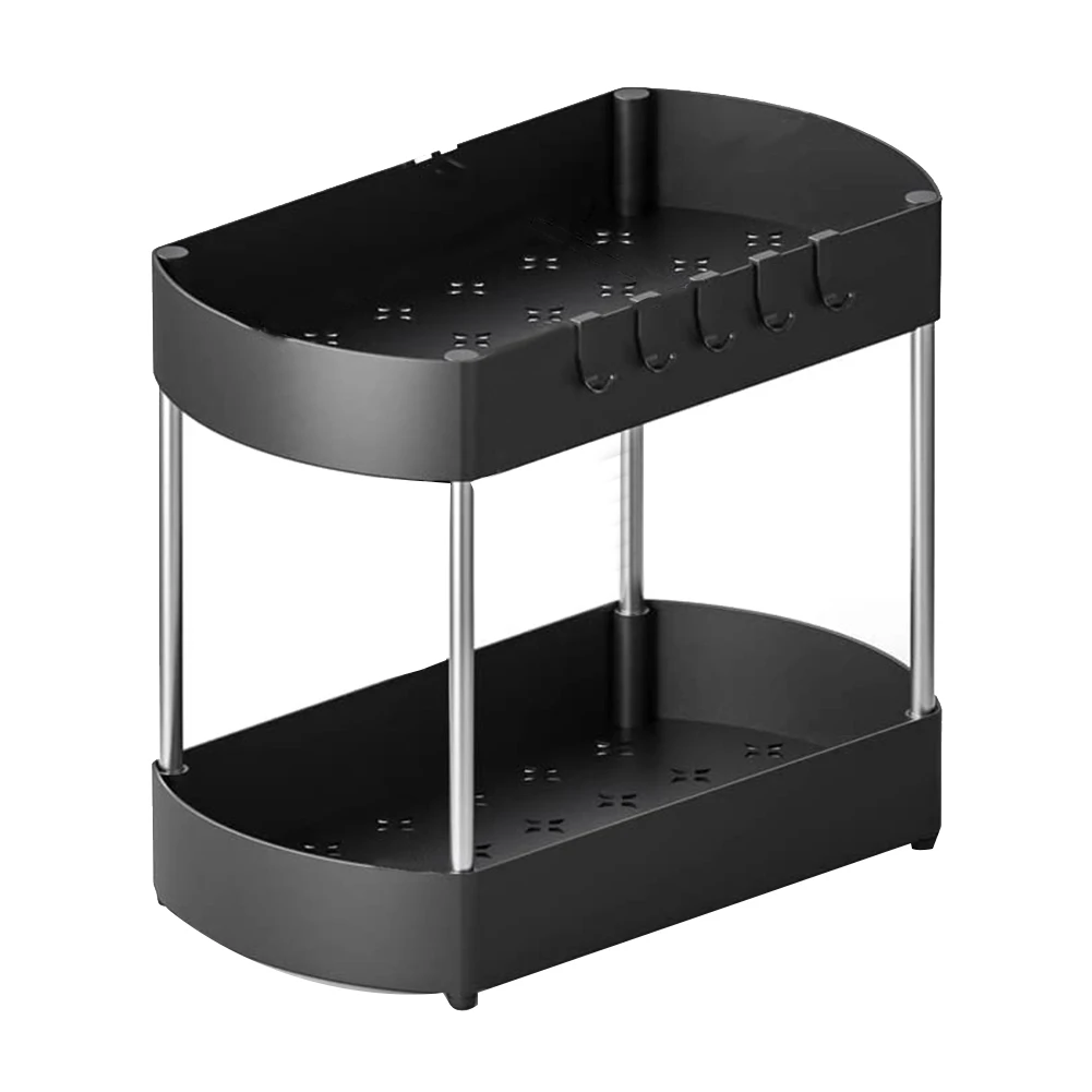 FAAJ-Küchen-Organizer unter dem Waschbecken, Badezimmer-Regalkorb unter dem Waschbecken, 2-stufige Organizer unter dem Waschbecken