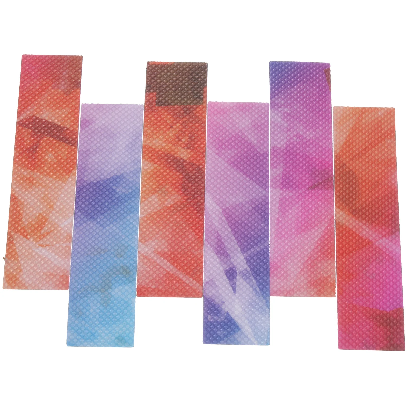 

6 шт., комплект декомпрессионных наклеек, красочные пластиковые сенсорные полоски для стола, снятие стресса, многоразовый клей, текстурированный