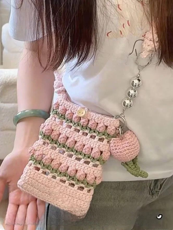 bolsa-transversal-artesanal-diy-tulipa-vazada-para-celular-material-de-croche-presente-com-nucleo-vazio-de-algodao-e-agulh