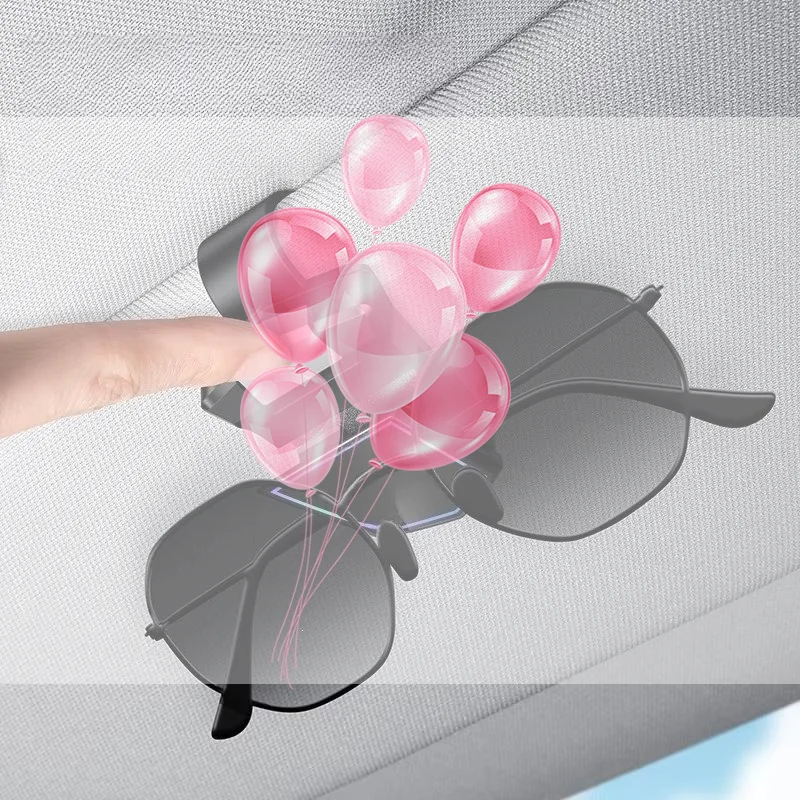Car Sun Visor Glasses Clip Easy Install Eyeglasses Storage Holder Portable Auto Interior Organizer for Ticket Sunglasses Daily