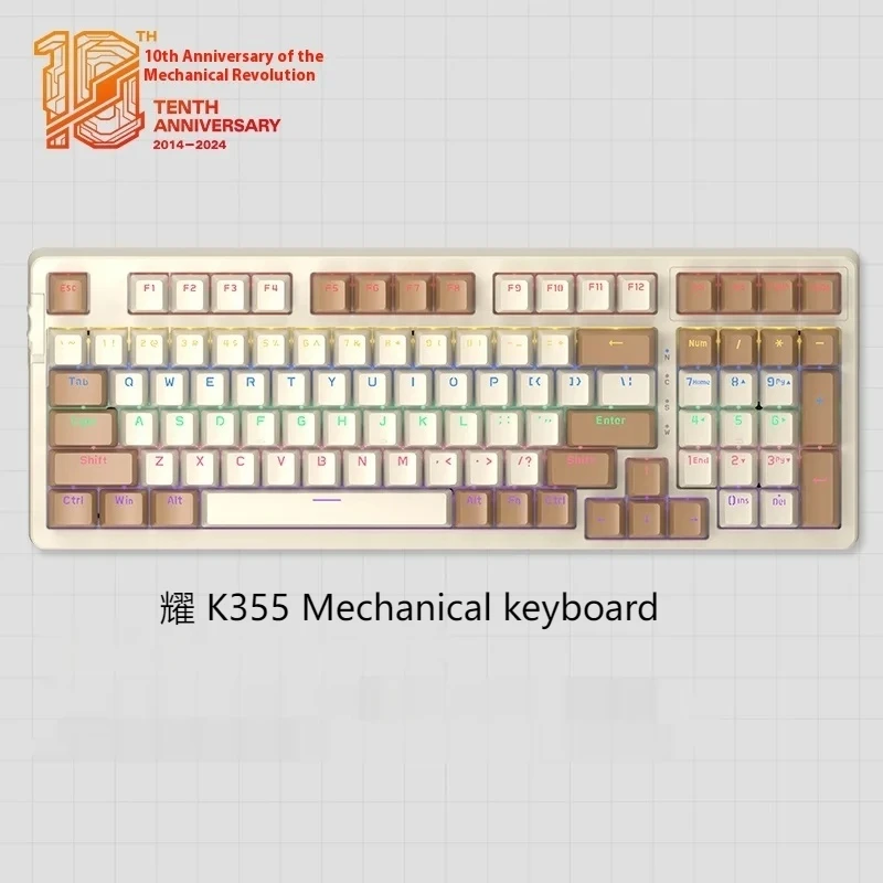 AULA  Revolution Yao · K355 82 key/98 key mechanical keyboard wired office learning game Gaske portable and easy to clean