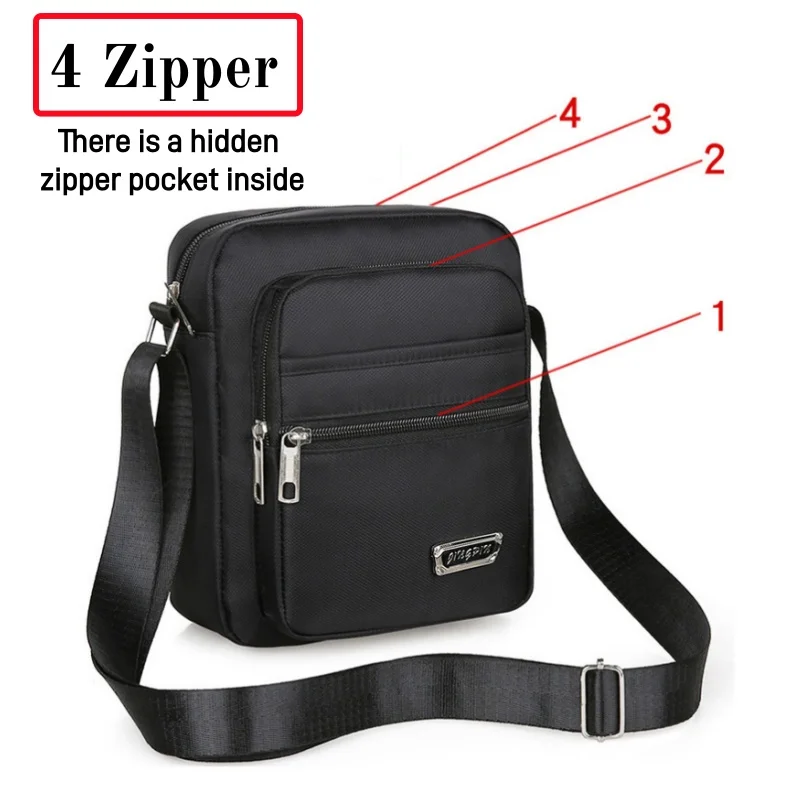 Men's Nylon Shoulder Bag Business Leisure Large Capacity Portable Handbag Multi Layer Waterproof Summer Male's Crossbody Bags gallery 5