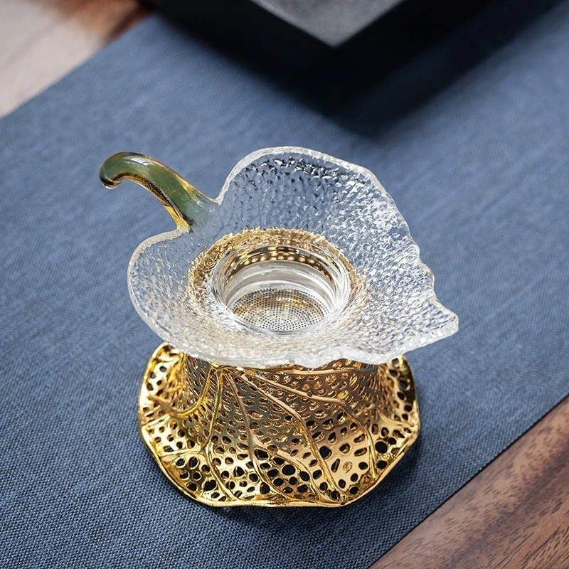 

Heat-resistant glass tea leak tea filter, integrated filter screen, tea partition screen filter funnel