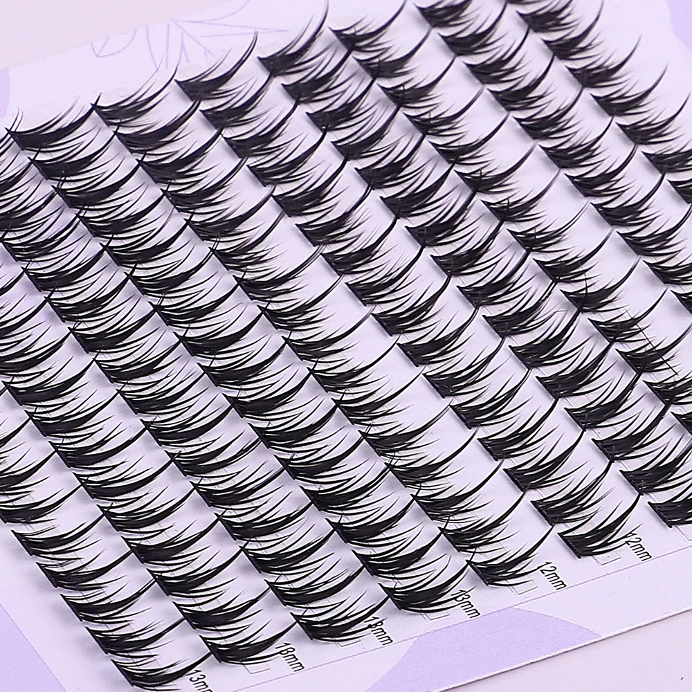 Einzelne Wimpern 160 Cluster weiches Band segmentiert falsche Bündel Wimpern DIY einzelne Cluster Wimpern verlängerungen