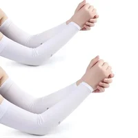 Ice Silk Sleeve Sunscreen Cuff Arm Sleeves Long Gloves Sun UV Protection Hand Protector Cover Anti-Slip Summer Outdoor Riding 2