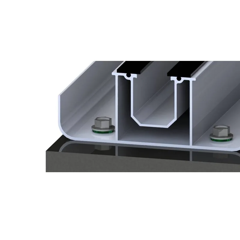 Building structure integrated waterproof photovoltaic bracket, aluminum solar waterproof track bracket