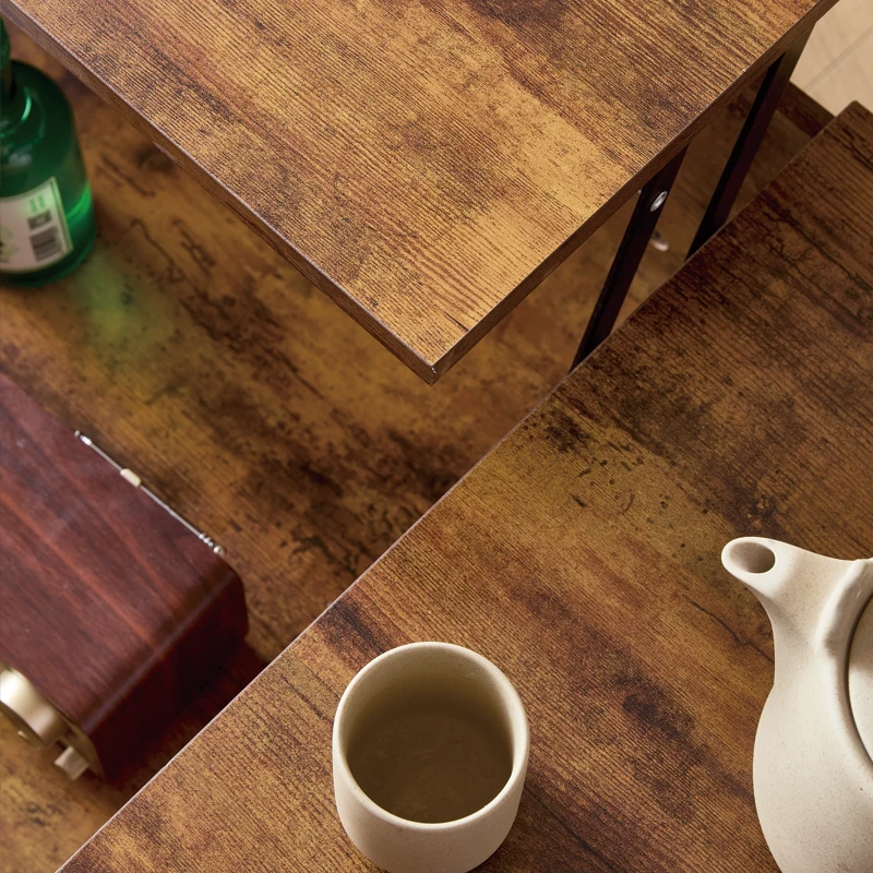 โต๊ะกาแฟท็อปยกไม้พร้อมช่องซ่อนและชั้นเก็บของแบบปรับได้ โต๊ะรับประทานอาหารยกโต๊ะสําหรับห้องนั่งเล่นในบ้าน