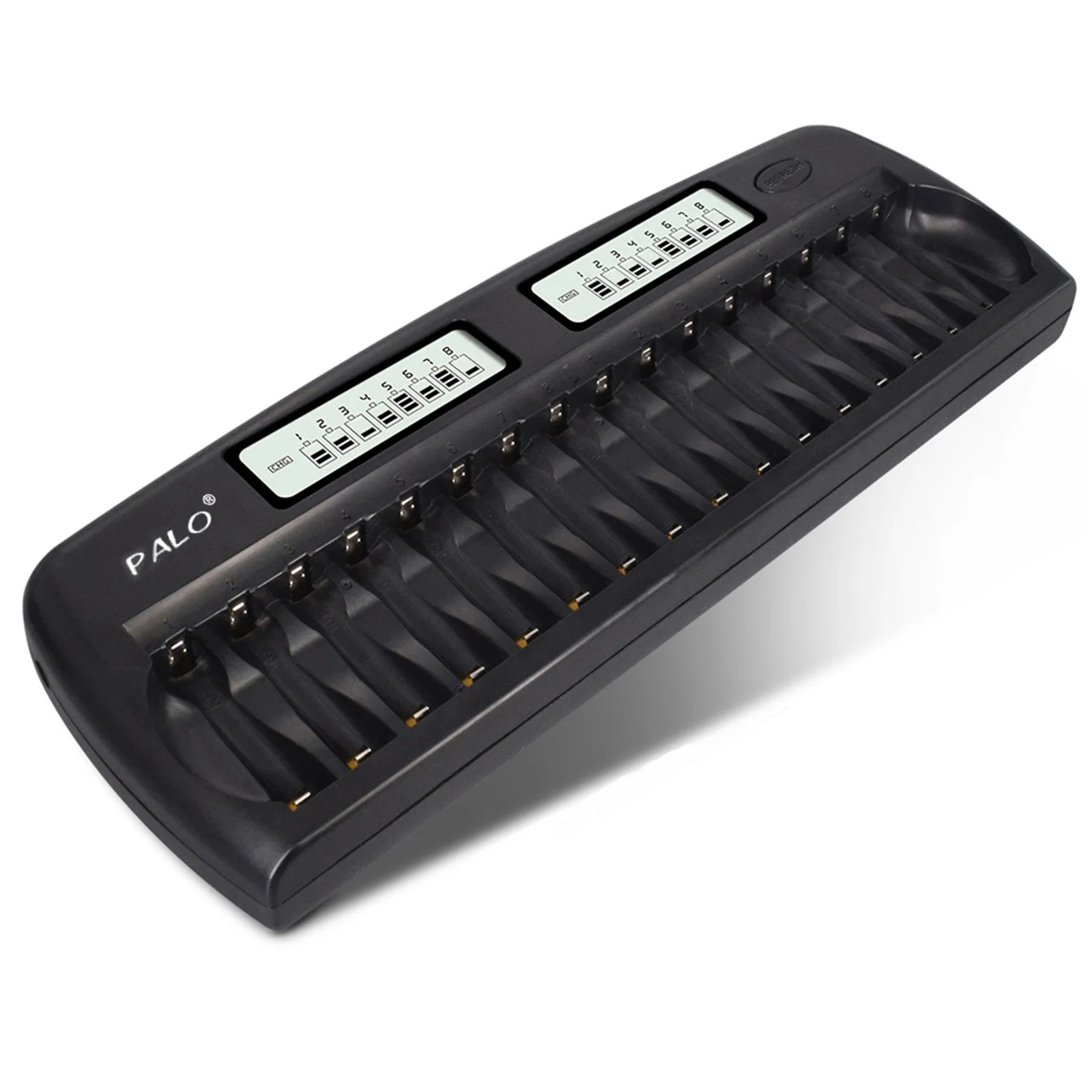 Universal Intelligent Battery Charger Two 3Inch LCD Display Speedy Smart Charger w/ 16 Battery Slots for 1.2V Ni-MH Ni-CD AAA AA