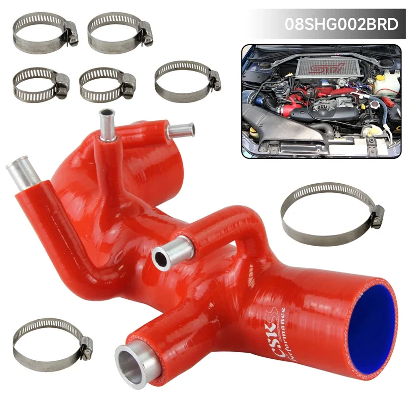 

For Subaru Impreza GDB EJ20 STI WRX MK7-8 VER-7/8/9 00-07 Silicone Turbo Intake Induction Hose+Clamps Black/Blue/Red