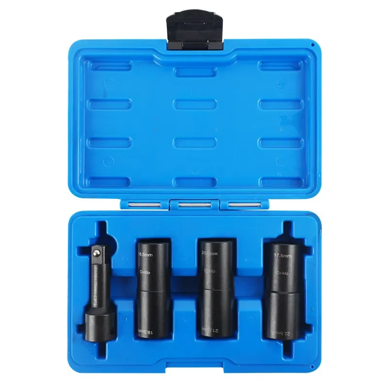for Ford Land Rover 4 Piece Wheel Nut Remover Sleeve Double Head Bidirectional Tire Sleeve 17.5-22mm Damaged Bolt Extractor