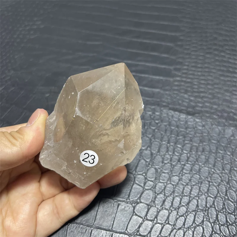 250g Natural Stone Golden Quartz Rutilated Free Form Smoky Quartz Crystal Rock Decoration Rough Polished Healing