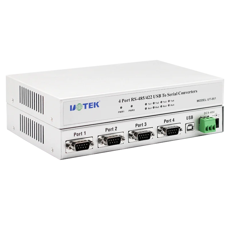 USB2.0 to RS485 RS422 4 Ports Converter USB to RS485 hub FTDI Chipset UOTEK UT-861A Customization
