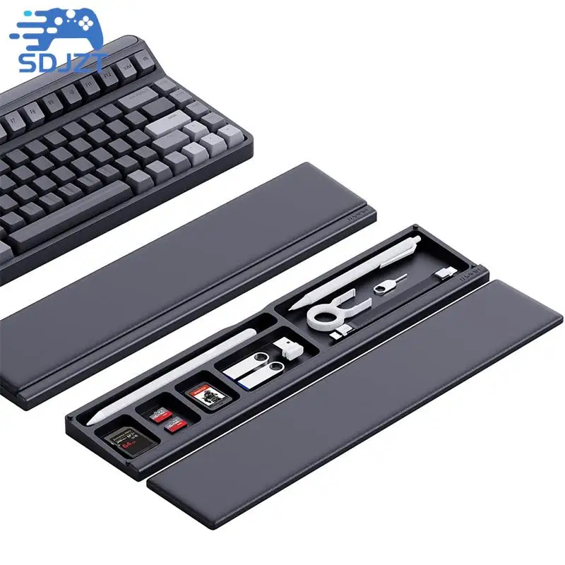 Keyboard Wrist Rest Pad Ergonomic Soft Memory Foam Support Desktop Storage Box Easy Typing Pain Relief For Office Home