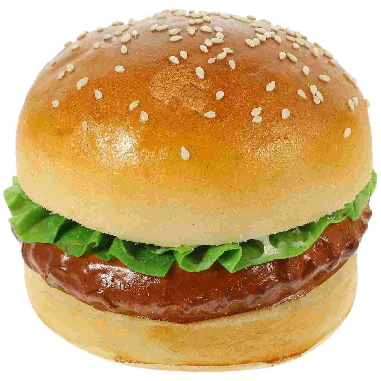 Simulated Hamburger Model Food Prop Simulation Scene Layout Decor Desktop Ornament Artificial