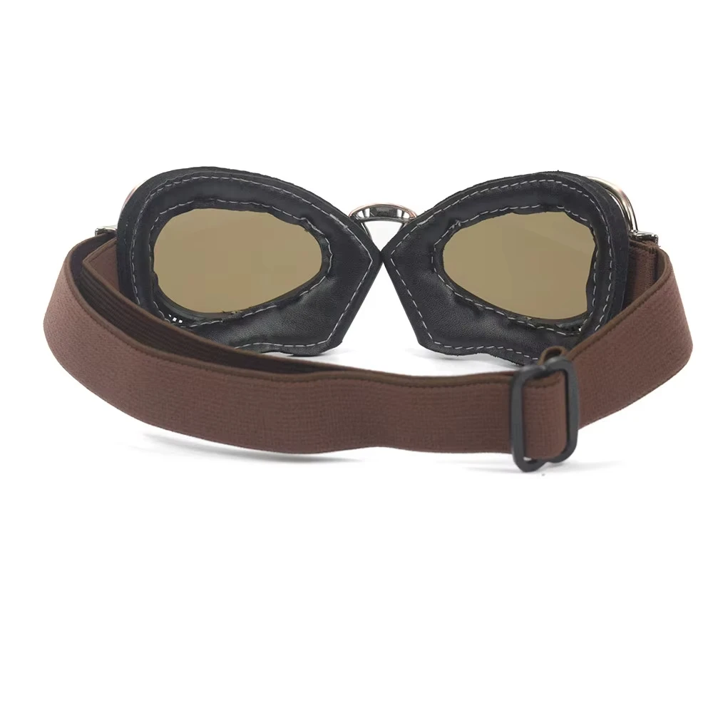 Motorcycle Goggles Retro Vintage Helmet Jet Ski Steampunk Goggles Moto Cross Pilot Glasses for Harley Chopper Cafe Racer