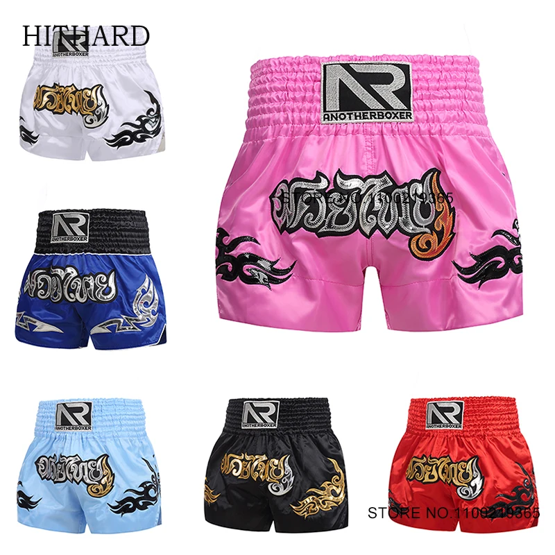 

Shorts Muay Thai Thailand Boxing Shorts Child Men Women Gym Martial Arts Gear Embroidery Grappling Cage Fight Kickboxing Pants