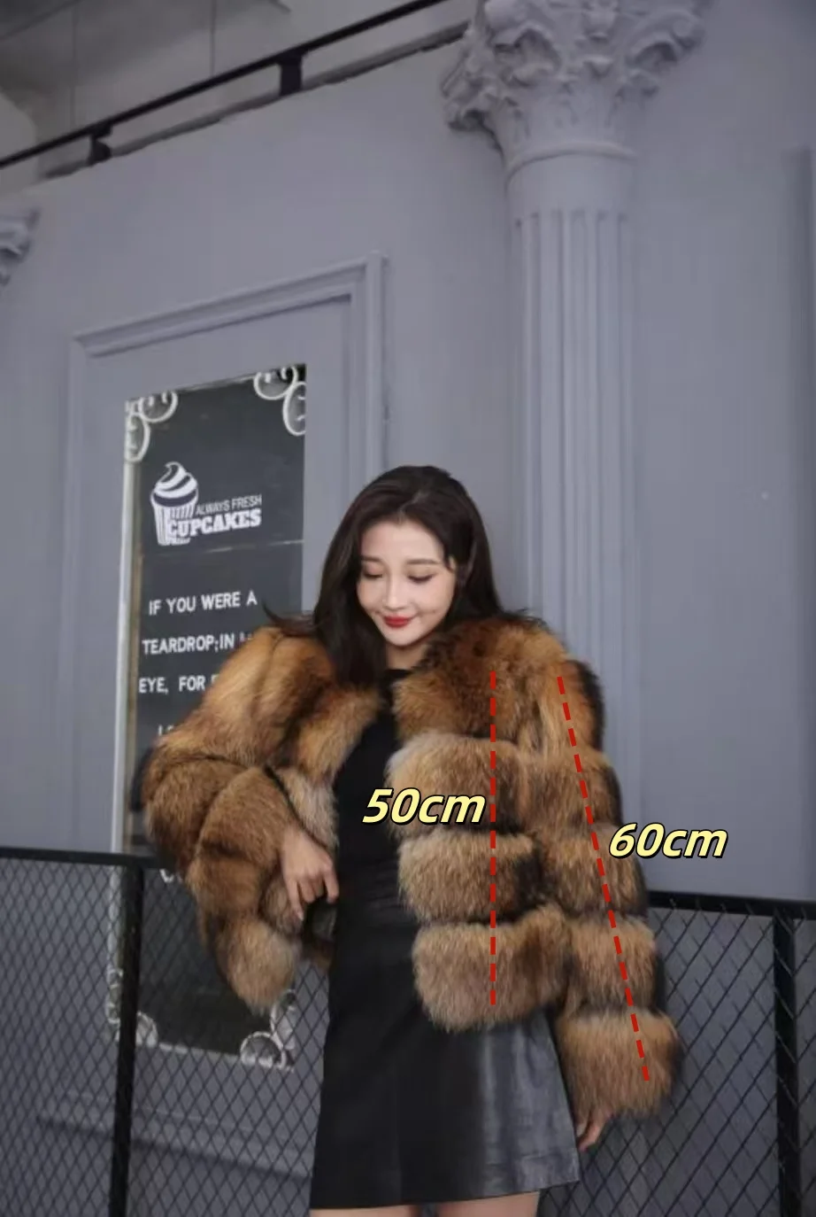 

2025 New Fashion Fox Fur Coat Elegant Style High Quality Leather or Women