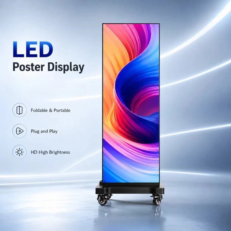 Indoor Commercial LED Poster Display Screen Advertising Digital Signage with HDR10 800cd Brightness 1-Year Warranty Manufacturer