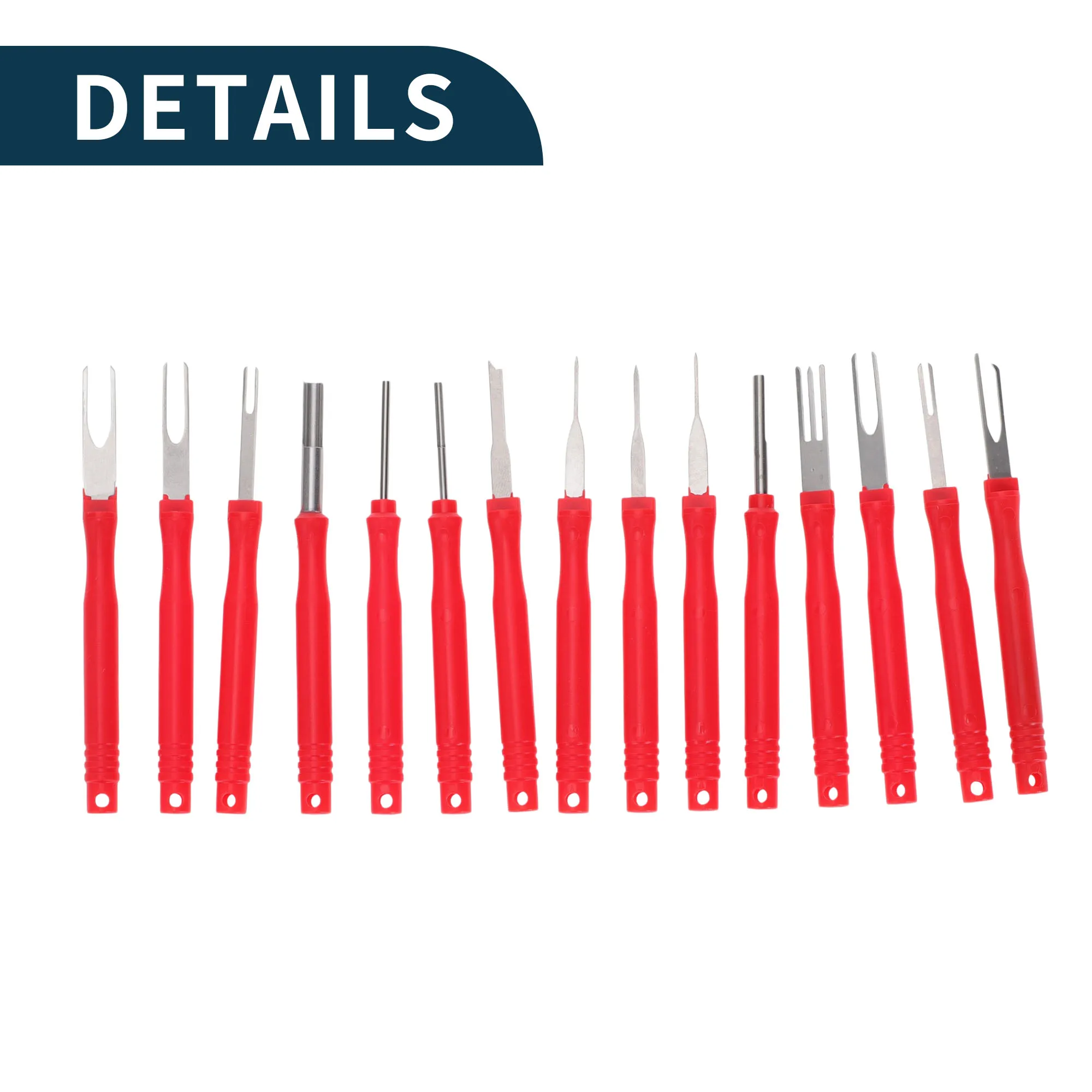 

UXCELL Автомобиль Грузовик Мотоцикл Лодка Инструмент для снятия терминала Ассортиментный комплект Разъем для проводов Набор для извлечения контактов Красный 59 шт.